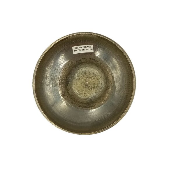 Solid Brass Tall Vase With Intricate Floral & Bird Design Made In India - Picture 6 of 10